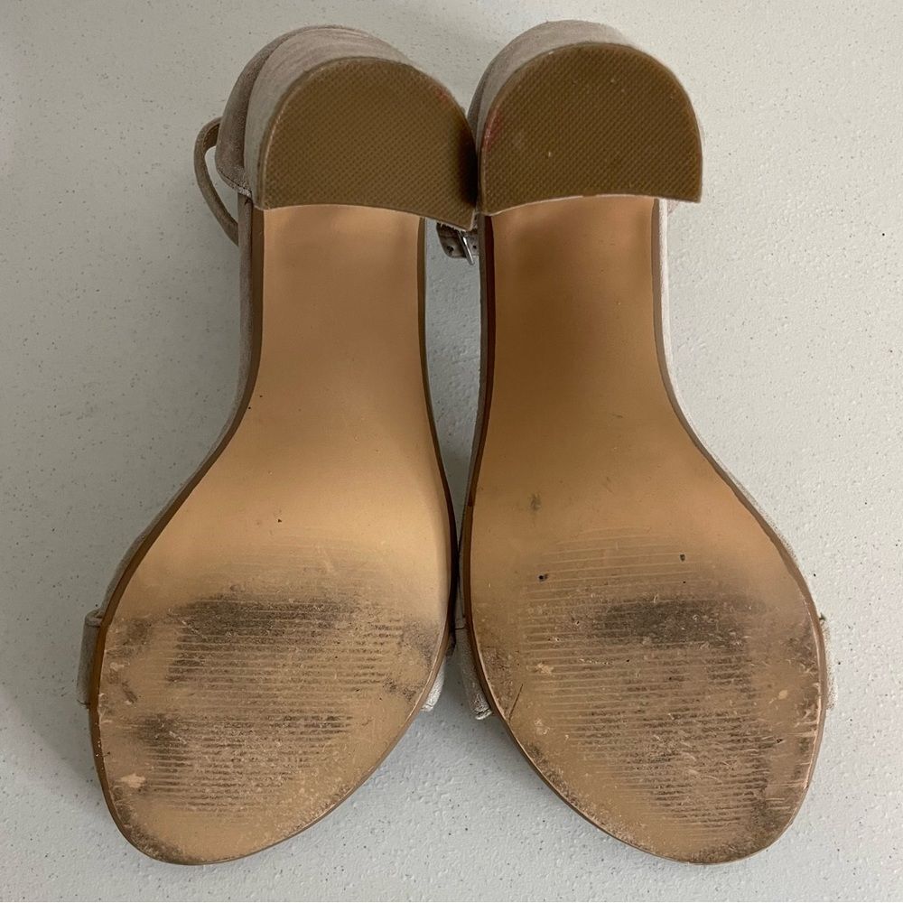Steve Madden Carrson Blush Suede Heeled Sandals Size 10 - Picture 8 of 14